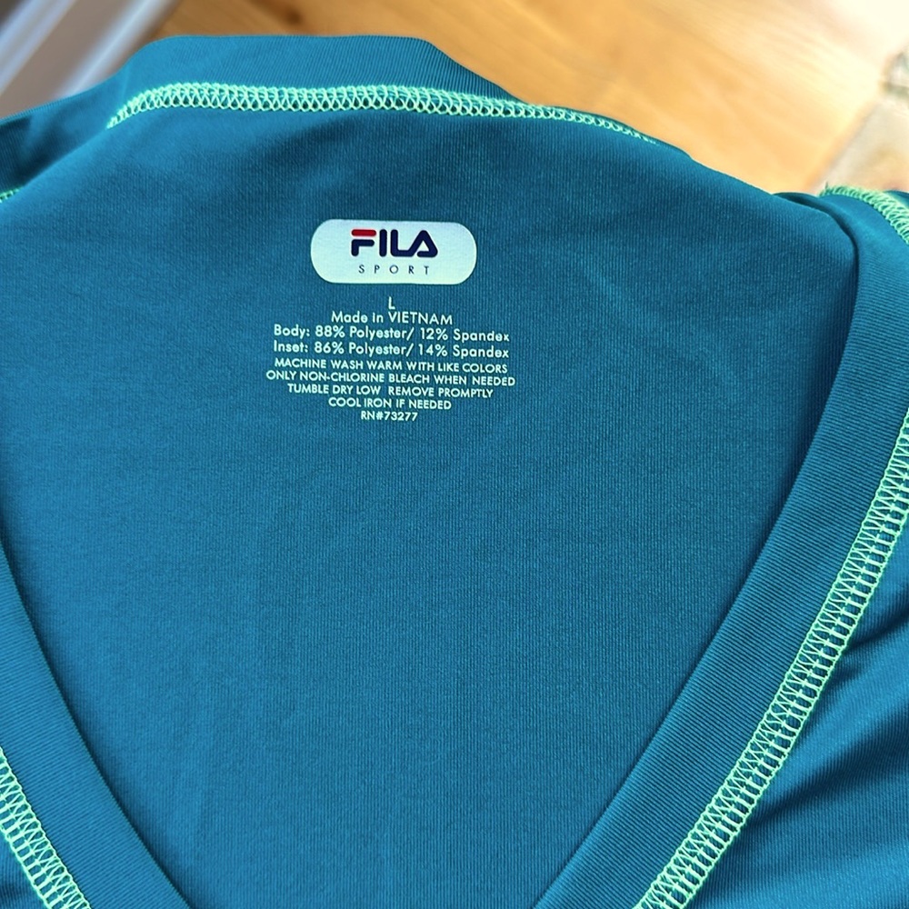 TWO for ONE Fila Sport Brand Activewear Workout Tops. Size LARGE. - Picture 5 of 8